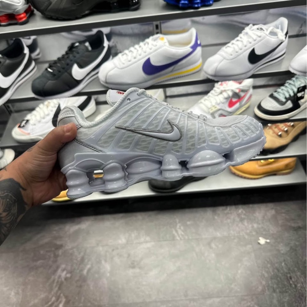 Nike Silver and White Athletic Shoes